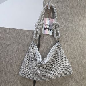 ๐คShimmer Rhinestone Knot Bag